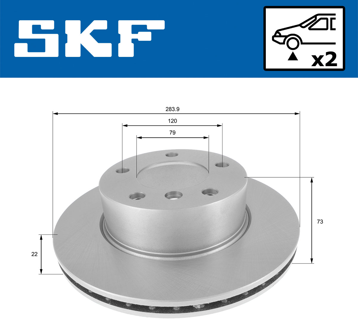 SKF VKBD 80133 V2 Disc frana